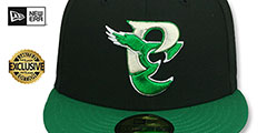 Eagles NFL LIGATURE SIDE-PATCH Black-Kelly Fitted Hat by New Era - 3rd View