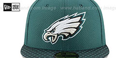 Eagles NFL SUPER BOWL LII ONFIELD Green Fitted Hat by New Era - 3rd View