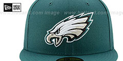 Eagles NFL TEAM-BASIC Green Fitted Hat by New Era - 3rd View