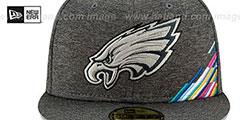 Eagles ONFIELD CRUCIAL CATCH Grey Fitted Hat by New Era - 3rd View