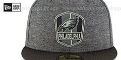 Eagles ROAD ONFIELD STADIUM Charcoal-Black Fitted Hat by New Era - 3rd View