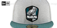 Eagles ROAD ONFIELD STADIUM Grey-Green Fitted Hat by New Era - 3rd View