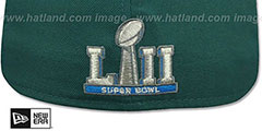 Eagles SUPER BOWL LII CHAMPIONS Green Fitted Hat by New Era - 3rd View