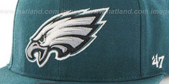 Eagles SUPER-SHOT STRAPBACK Green Hat by Twins 47 Brand - 3rd View