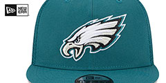 Eagles TEAM-BASIC TRUCKER SNAPBACK Green Hat by New Era - 3rd View