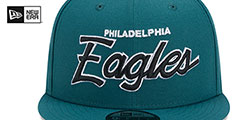 Eagles TEAM-SCRIPT SNAPBACK Green Hat by New Era - 3rd View