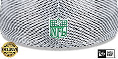 Eagles THROWBACK TEAM-BASIC TRUCKER White Fitted Hat by New Era - 3rd View