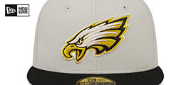 Eagles TWO-TONE STONE Fitted Hat by New Era - 3rd View