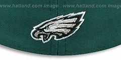 Eagles WORD-KNOCK Green-Black Fitted Hat by New Era - 3rd View