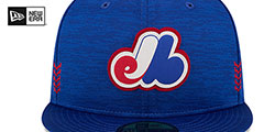 Expos 2024 COOPERSTOWN CLUBHOUSE Heather Royal Fitted Hat by New Era - 3rd View