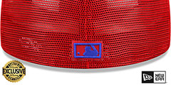 Expos 2T BATTING PRACTICE TRUCKER Royal-Red Fitted Hat by New Era - 3rd View