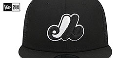 Expos COOP TEAM-BASIC TRUCKER SNAPBACK Black-White Hat by New Era - 3rd View