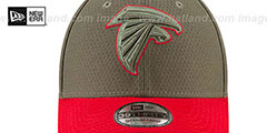 Falcons 2017 SALUTE-TO-SERVICE FLEX Green-Red Hat by New Era - 3rd View