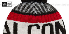 Falcons 2017 STADIUM BEANIE Black Knit Hat by New Era - 3rd View