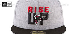 Falcons 2018 ONSTAGE Grey-Black Fitted Hat by New Era - 3rd View