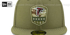 Falcons 2019 SALUTE-TO-SERVICE Olive Fitted Hat by New Era - 3rd View