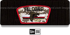 Falcons 2021 SALUTE-TO-SERVICE Knit Beanie Hat by New Era - 3rd View