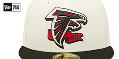 Falcons 2022 NFL SIDELINE Cream-Black Fitted Hat by New Era - 3rd View