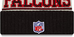 Falcons 2023 HISTORIC SIDELINE Knit Beanie Hat by New Era - 3rd View