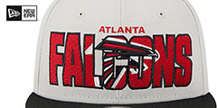 Falcons 2023 NFL DRAFT SNAPBACK Stone-Black Hat by New Era - 3rd View