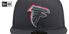 Falcons 2024 ONSTAGE NFL DRAFT Grey Fitted Hat by New Era - 3rd View