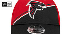 Falcons DASHMARK SIDELINE SNAPBACK Red-Black Hat by New Era - 3rd View