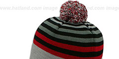 Falcons GREY STRIPETOP Knit Beanie Hat by New Era - 3rd View