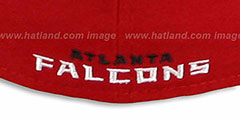 Falcons NFL 2T-TEAM-BASIC Red-Black Fitted Hat by New Era - 3rd View