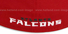 Falcons NFL JERSEY-STRIPE Red Fitted Hat by New Era - 3rd View