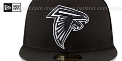 Falcons NFL TEAM-BASIC Black-White Fitted Hat by New Era - 3rd View