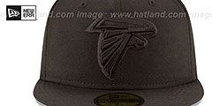 Falcons NFL TEAM-BASIC BLACKOUT Fitted Hat by New Era - 3rd View