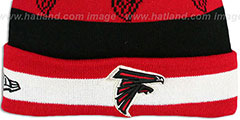 Falcons REPEATER SCRIPT Knit Beanie Hat by New Era - 3rd View