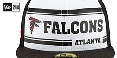 Falcons SIDELINE 100 TRUCKER White-Black Fitted Hat by New Era - 3rd View