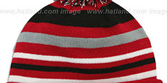 Falcons STRIPEOUT Knit Beanie Hat by New Era - 3rd View