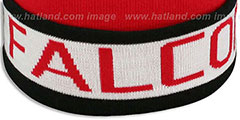 Falcons THE-BUTTON Knit Beanie Hat by Michell and Ness - 3rd View