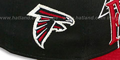 Falcons THROUGH SNAPBACK Black-Red Hat by New Era - 3rd View