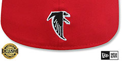 Falcons THROWBACK NFL SHIELD-BASIC Red Fitted Hat by New Era - 3rd View