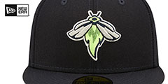 Fireflies MILB ONFIELD HOME Navy Fitted Hat by New Era - 3rd View