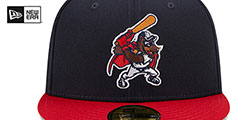 Fisher Cats MILB MARVEL DEFENDERS Navy-Red Fitted Hat by New Era - 3rd View