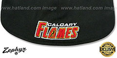 Flames SHOOTOUT Black Fitted Hat by Zephyr - 3rd View