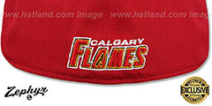 Flames SHOOTOUT Red Fitted Hat by Zephyr - 3rd View