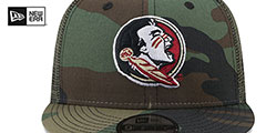 Florida State ARMY CAMO TRUCKER Hat by New Era - 3rd View