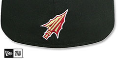 Florida State NCAA TEAM-BASIC Black Fitted Hat by New Era - 3rd View