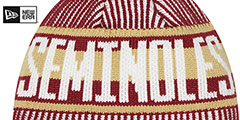 Florida State STRIPED Knit Beanie Hat by New Era - 3rd View