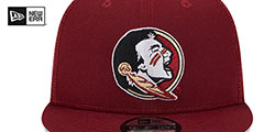 Florida State TEAM-BASIC TRUCKER SNAPBACK Burgundy Hat by New Era - 3rd View