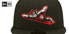 Flying Squirrels MILB ONFIELD HOME Black Fitted Hat by New Era - 3rd View