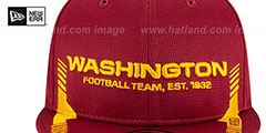 Football Team 2021 NFL SIDELINE HOME SNAPBACK Burgundy Hat by New Era - 3rd View