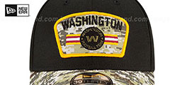 Football Team 2021 SALUTE-TO-SERVICE FLEX Black-Desert Hat by New Era - 3rd View