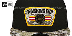 Football Team 2021 SALUTE-TO-SERVICE SNAPBACK Black-Desert Hat by New Era - 3rd View