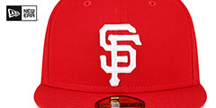 Giants 2010 WS SIDE-PATCH UP Red-White Fitted Hat by New Era - 3rd View